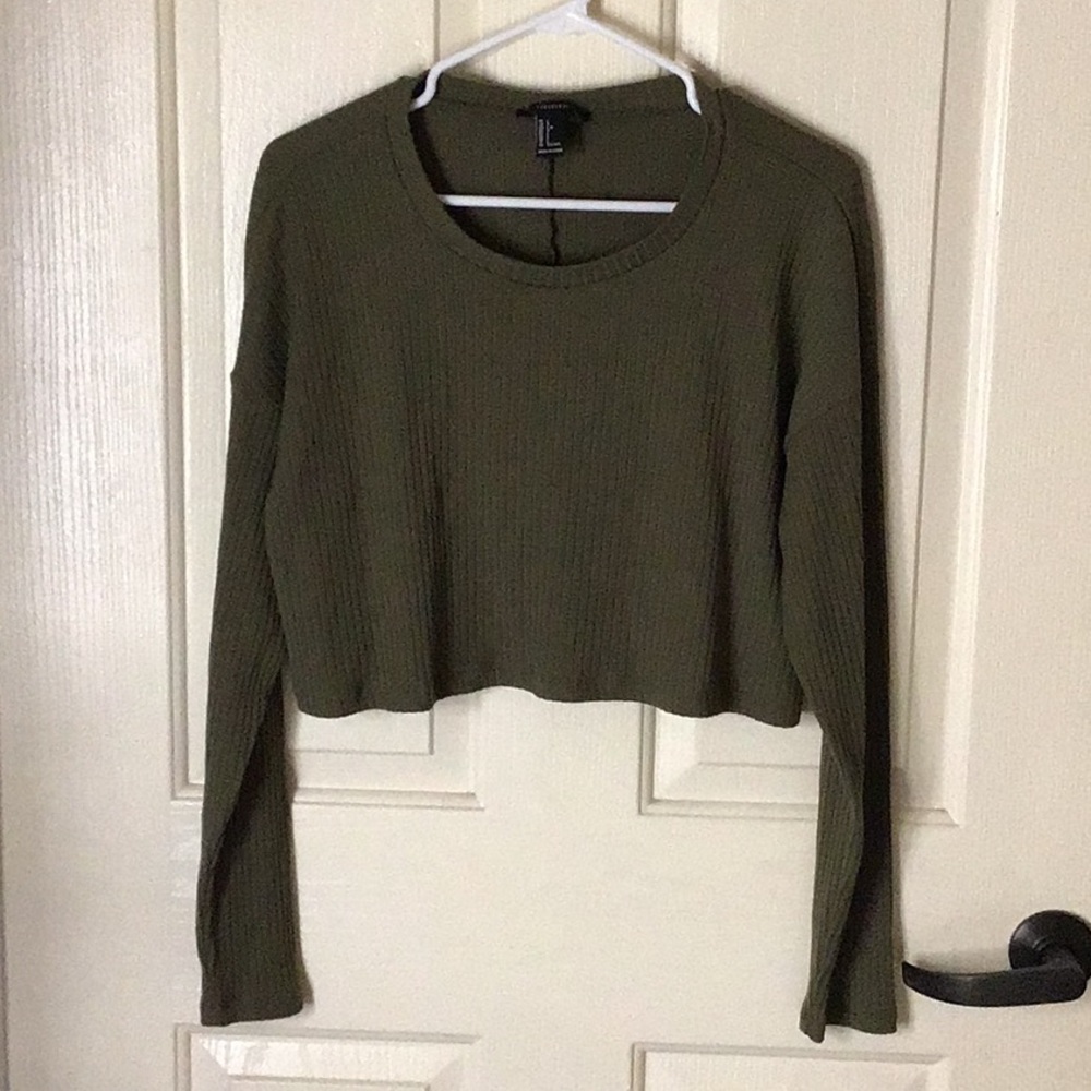 Olive green crop top ❗️FINAL SALE❗️